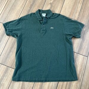 Lacoste Shirt Mens 7 US XL Green Polo Crocodile Casual